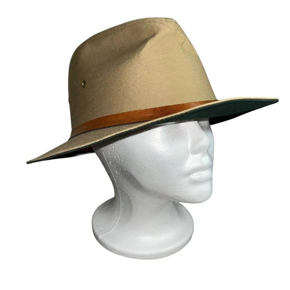 Dobbs Fifth Avenue New York Men Hat in British Tan Cotton Blend Gable Fedora Vtg